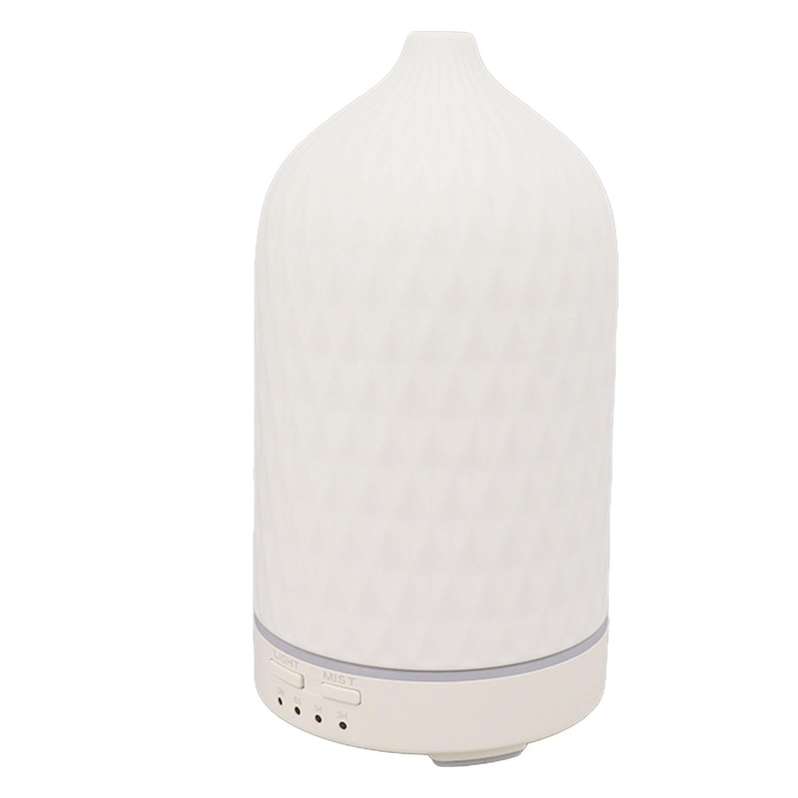Aromatherapie-diffusor Mit Ätherischen Ölen, Luftbefeuchter, Keramik-diamant-aromatherapie-diffusor, Ultraschall-kaltnebel-luftbefeuchter Mit 7 Leds Für Zuhause, 110–240 V, Weißer Eu-stecker
