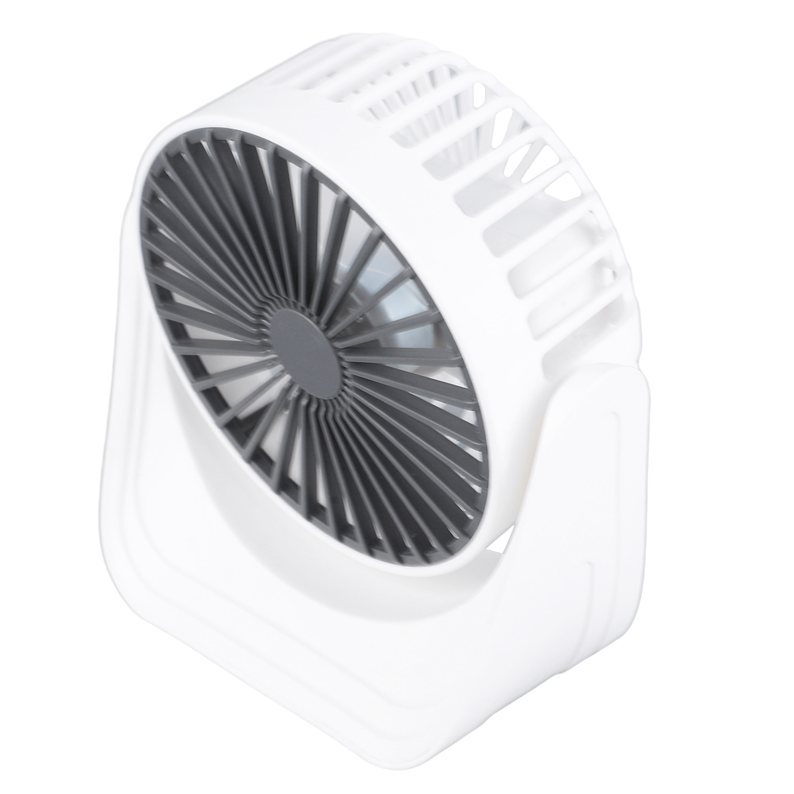 Mini-tischventilator, 1200 Mah, Usb-aufladbar, Weiß, 3 Geschwindigkeitsstufen, 360°-drehung, Kleiner Tischventilator Für Reisen, Camping Und Zuhause