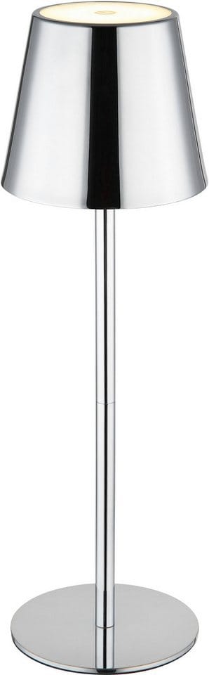 OTTO home LED Tischleuchte Alennia Akkuleuchte inkl. Flaschenaufsatz, Memoryfunktion, LED fest integriert, warmweiß - kaltweiß, stufenloser Touchdimmer, Farben fixierbar, USB-C, Akkulampe, CCT