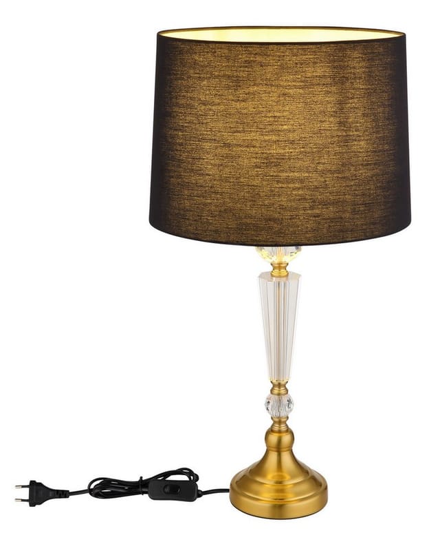 GLOBO LIGHTING Tischleuchte ARRO, ohne Leuchtmittel, Tischlampe/Schlafzimmer/Wohnzimmer/Textil