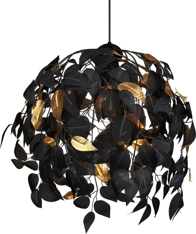 Reality Leuchten Kronleuchter Leavy, ohne Leuchtmittel, warmweiß - kaltweiß, Hängelampe Blatt Design, Pendelleuchte exkl 1xE27 max 28W