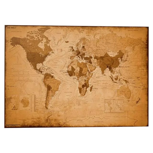 Reinders! Deco-Panel Weltkarte - antik