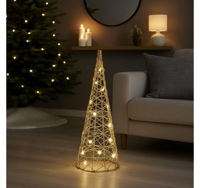 I.GE.A. LED-Dekofigur LED-Pyramide, Dekofigur Weihnachtspyramide Weihnachtsdeko Weihnachtsbaum Christbaum