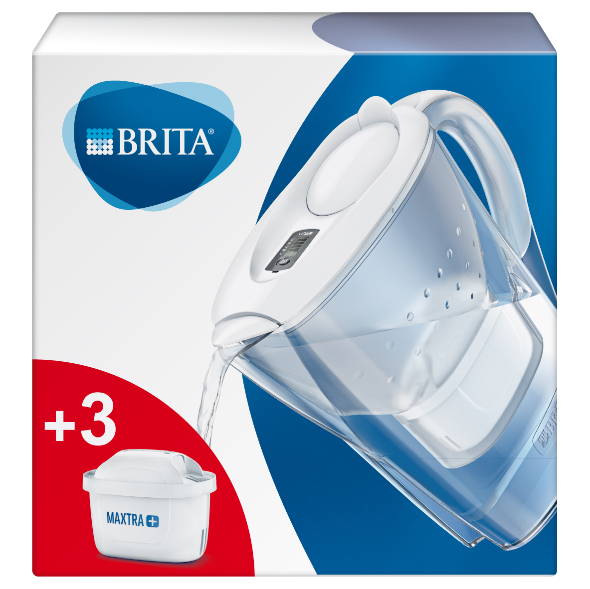 Brita Marella Cool Weiß Inkl. 3 Maxtra+ Filter Wasseraufbereiter Und Zubehör
