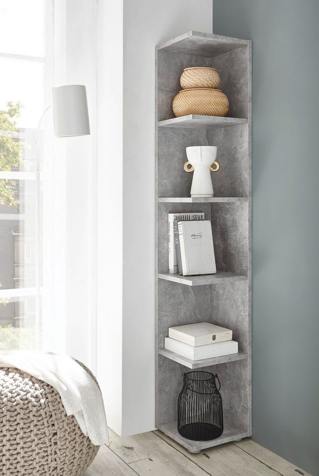 BEGA OFFICE Eckregal Corner Light, mit 5 offenen Fächer, 24x25,7x141 cm