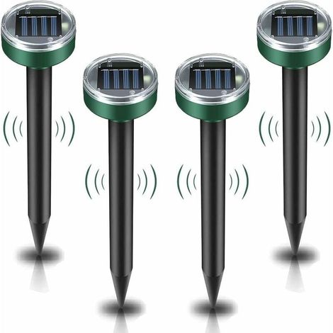 Solarbetriebenes Maulwurfsabwehrgerät Im Angebot, 4er-pack Ultraschall-schädlingsbekämpfer – Maulwurfsbekämpfung Mit Ip65-wasserschutzklasse, Maulwurfsabwehr Für Gärten, Maulwurfsabwehr