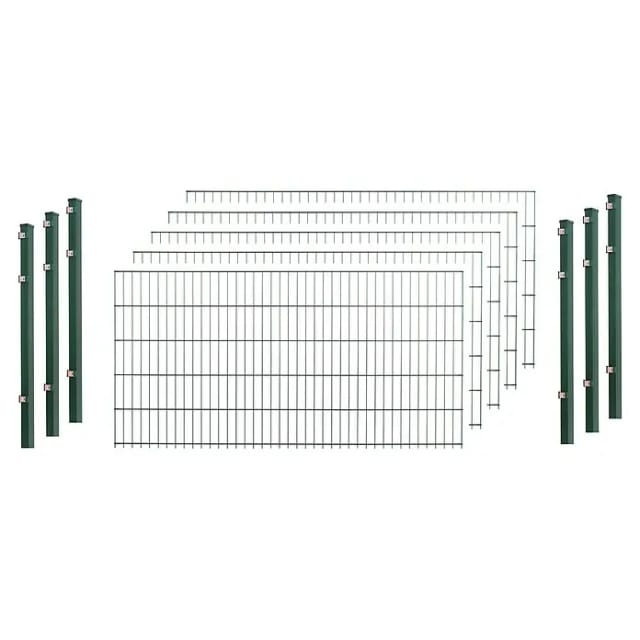 Peddy Shield Doppelstabmattenzaun, (Set), 103 cm hoch, 5 Matten für 10 m Zaun, mit 6 Pfosten