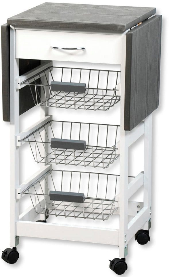 KESPER® Küchenwagen Rollwagen - weiß, FSC