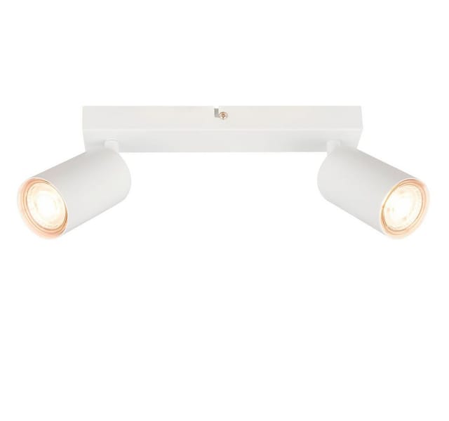 B.K.Licht Deckenstrahler BK_DS1630 EEK A LED Deckenlampe, Schwenkbar, Deckenspot, LED wechselbar, Warmweiß, Inkl. 2x GU10, 3.000 K, 450Lm, 2W, 15,5 x 5,5 x 25,5 cm, Weiß