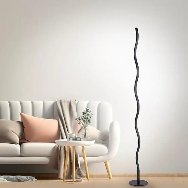 JUST LIGHT LED Stehlampe WAVE, LED fest integriert, Warmweiß