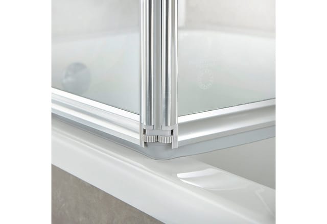welltime Badewannenaufsatz Nassau, Einscheibensicherheitsglas, (3 tlg), Badewannenfaltwand, Spritzschutzwand für Badewanne, Glaswand