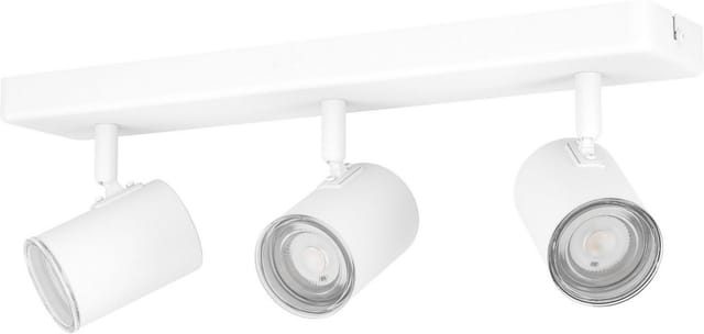 EGLO Deckenspot CONSUMA 1 Spotlampe - Stahl - GU10 - 3X5W - IP44, ohne Leuchtmittel, Wandleuchte, Wandspot, schwenkbar, Strahler, L40 x B8 x H13 cm