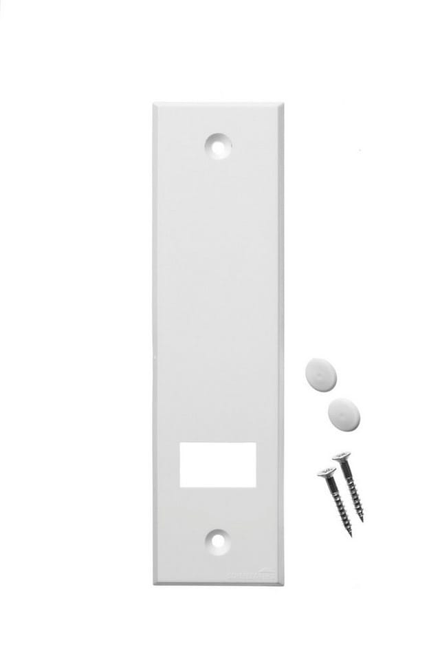 SCHELLENBERG Gurtwickler-Abdeckplatte Standard Maxi, 16,0 cm Lochabstand, langlebig aus Kunststoff, Zubehör für Einlassgurtwickler, Rollladen Abdeckblenden für Gurtwickler und Einlasswickler