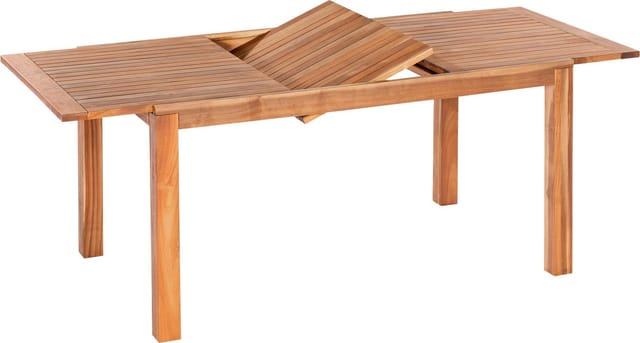 MERXX Garten-Essgruppe Batavia, (Set, 13-tlg), inkl. 6 Stapelsessel, 6 Auflagen, 1 Ausziehtisch