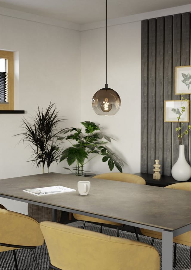 EGLO Hängeleuchte ARISCANI 1 Pendellampe - Stahl - E27 - 1X60W - IP20, ohne Leuchtmittel, Hängelampe, Deckenlampe, Wohnzimmer, Esszimmer, H110 x Ø20 cm