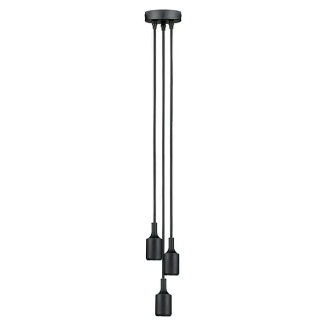 Paulmann Pendelleuchte Neordic Ketil max. 3x60W Schwarz 230V Sililkon/Kunststoff, ohne Leuchtmittel, E27
