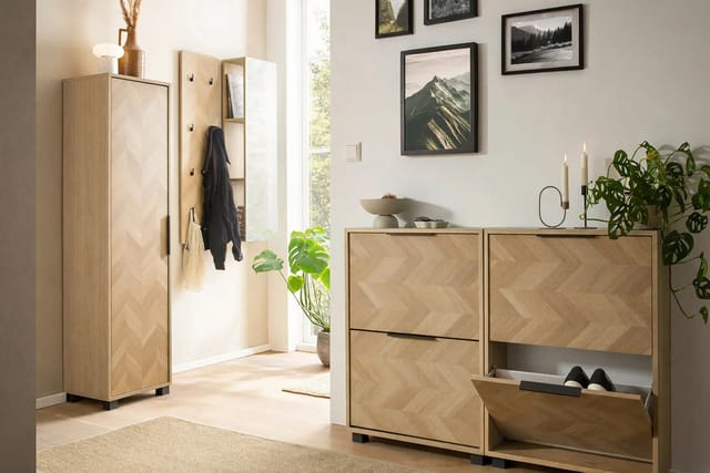 Schildmeyer Hochschrank Piazza, Breite 40,3 cm, fühlbare Holzstruktur (1-St) Made in Germany