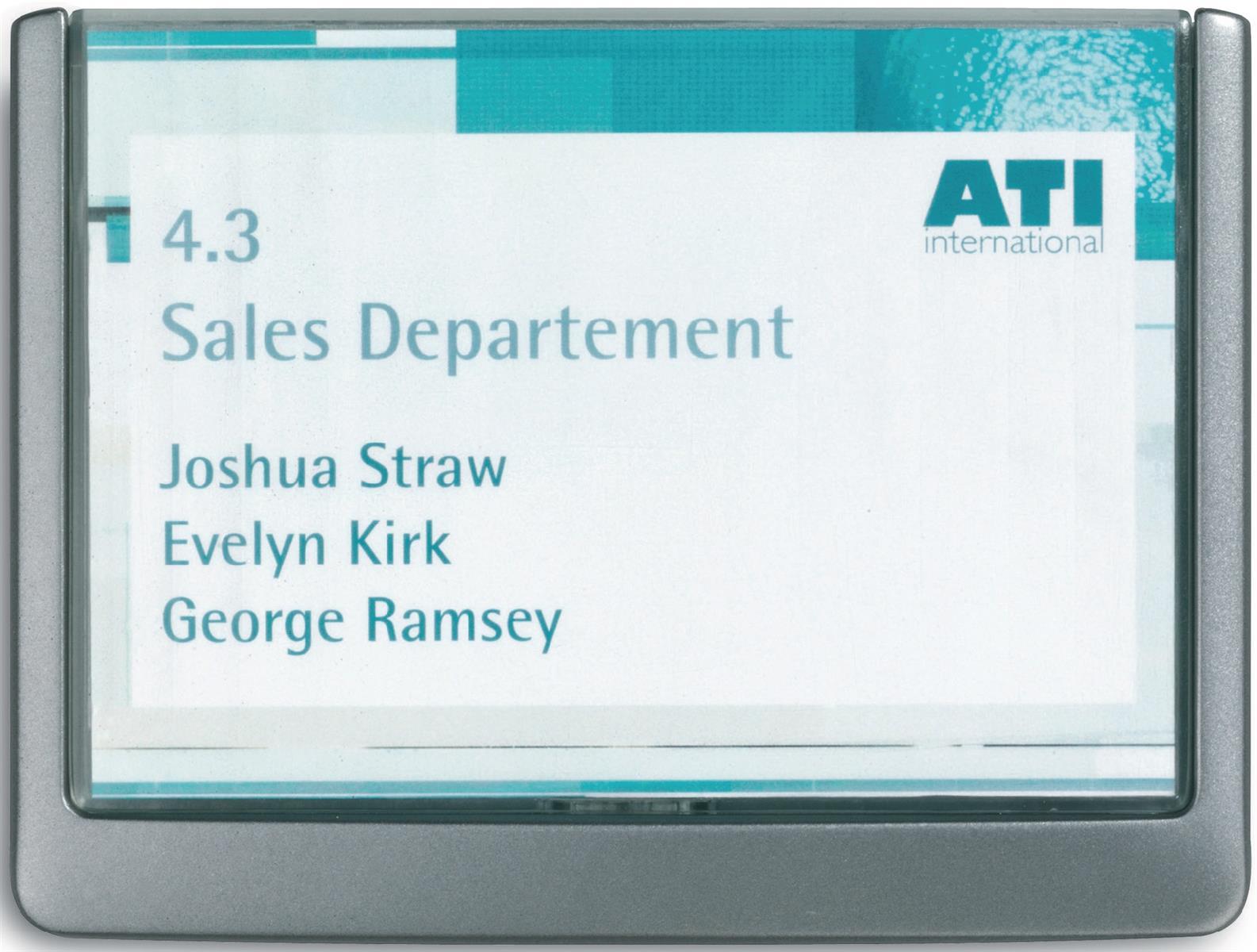 Tür-/infoschild B149xh148,5mm Sichtfenster Acrylglas Rücken Abs Blau Durable