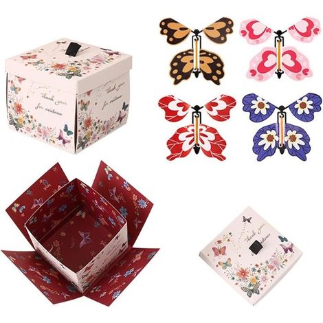 Überraschungsbox Mit Schwebenden Schmetterlingen, Kreative Diy-explosionsbox, Schmetterlings-explosionsgeschenkbox, Überraschungsgeschenkbox Für