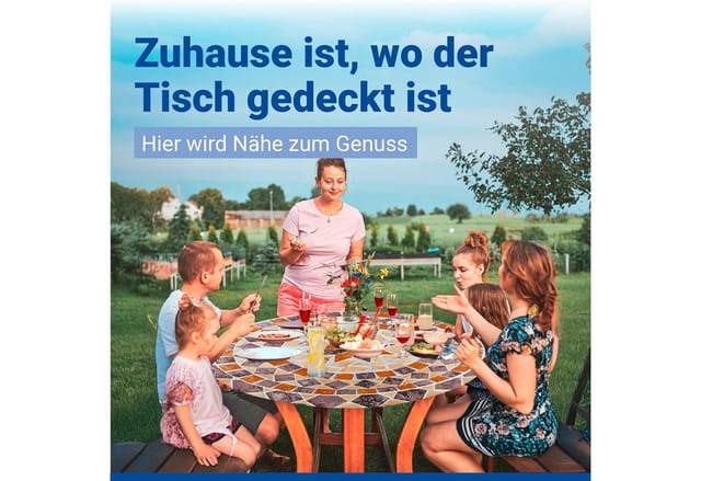 Maximex Gartentischdecke Spann-Tischdecke Mediterran, Ø 85-105 cm, abwaschbar, wetterfest