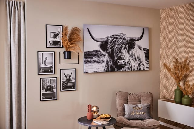 Creativ home Bild mit Rahmen Leinwandbild Affe in Badewanne, (1 St), mit Rahmen