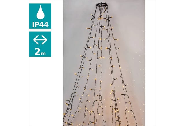 EGLO LED-Lichterkette GOLDEN WARM WHITE - Weihnachtsdeko - Beleuchtung - Winterdeko, 800-flammig, Lichterkette XXL, Außenbeleuchtung, extra-warmweiß, mit Kabel, 16 m
