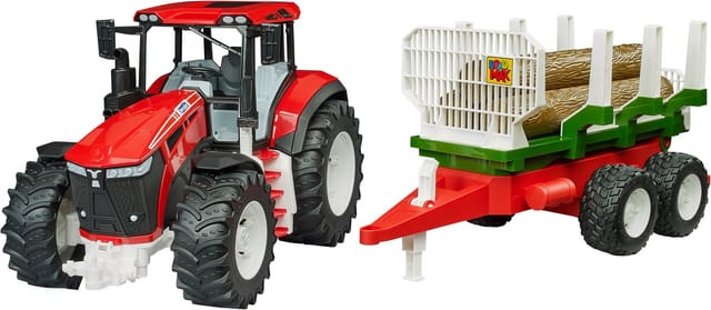 Bruder® Spielzeug-Traktor Roadmax Traktor mit Rückeanhänger (03453), Made in Europe