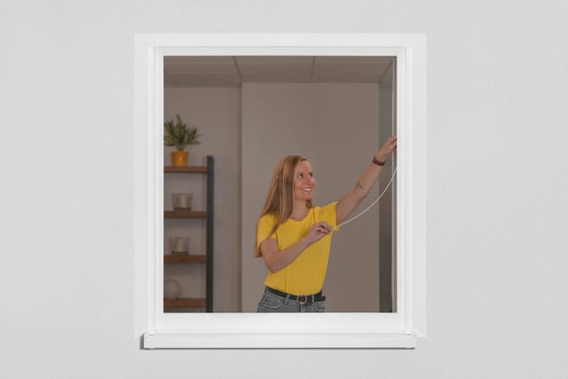 SCHELLENBERG Insektenschutz-Fensterrahmen Easy Click mit Fiberglasgewebe ohne bohren, (Set, 1-St), Fliegengitter zum Einklicken, 100 x 150 cm und 130 x 150 cm, weiß