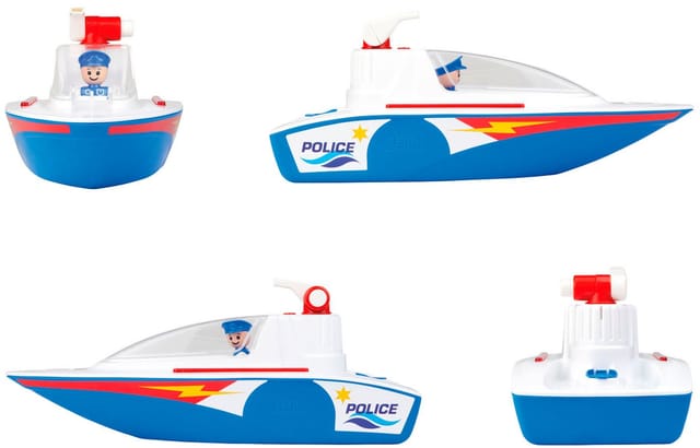 Lena® Spielzeug-Boot Boazz Polizeiboot, inklusive Spielfigur, Made in Europe