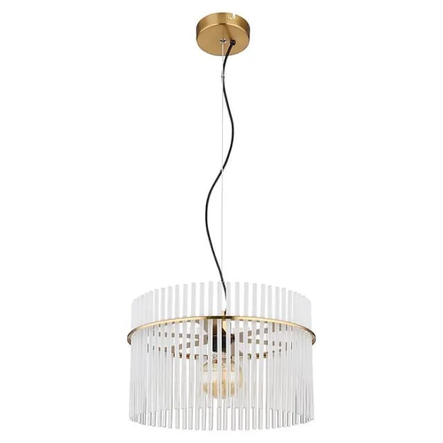 GLOBO LIGHTING Pendelleuchte GORLEY, ohne Leuchtmittel, Design Glasstäbe, Deckenlampe, Wohnzimmer, Esszimmer, Hängeleuchte