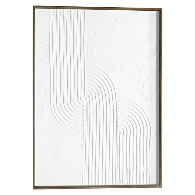 Reinders! Wandbild Reliefmuster, Wohnzimmer - Weiß - MDF - Abstrakt - 50x70 cm