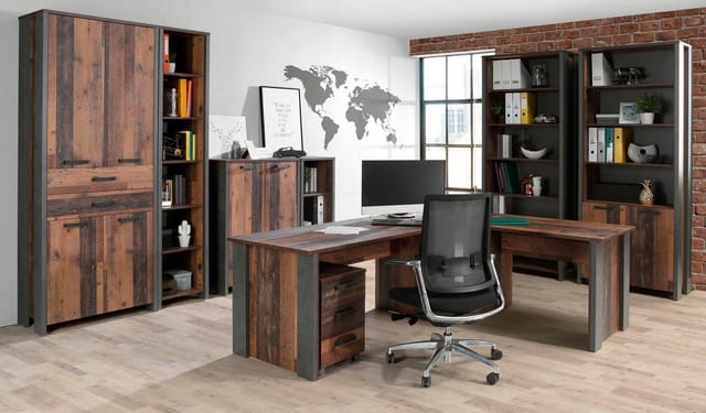 FORTE Aktenregal Clif, Bücherregal im Industriestil, Höhe 115 cm