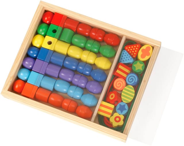 Lena® Kreativset Super Beads Holzfädelperlen