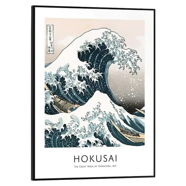 Reinders! Bild mit Rahmen Die große Welle - Hokusai