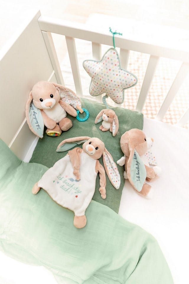 Nici Schmusetuch My First NICI, Hase Fjella, mit aufgestickter Botschaft "Ich beschütze dich