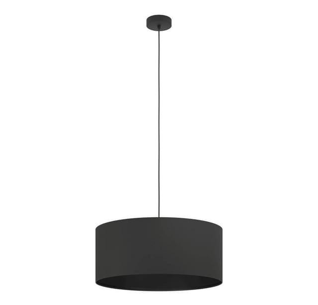 EGLO Hängeleuchte MASERLO 1 Pendellampe, Stahl, Textil, E27, IP20, Esstischlampe, Lampe, ohne Leuchtmittel, Elegante Hängelampe für Esszimmer, Küche oder Wohnzimmer