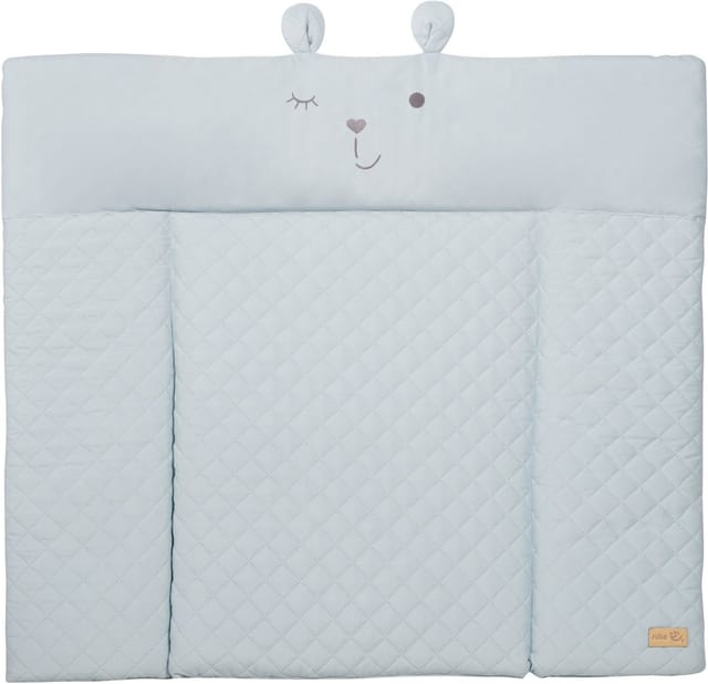 roba® Wickelauflage Style, Soft, sky, mit aufgesticktem Gesicht
