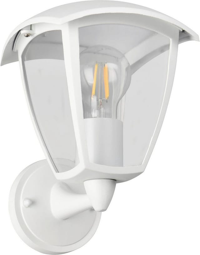 TRIO Leuchten Außen-Wandleuchte VENTA, Laterne Hauswand Fassadenbeleuchtung, exkl 1x E27 max 10W, IP44, Leuchtmittel wechselbar, warmweiß - kaltweiß, Wandlampe Laternen-Optik, aufwärts gerichtet, Schirm Kunststoff