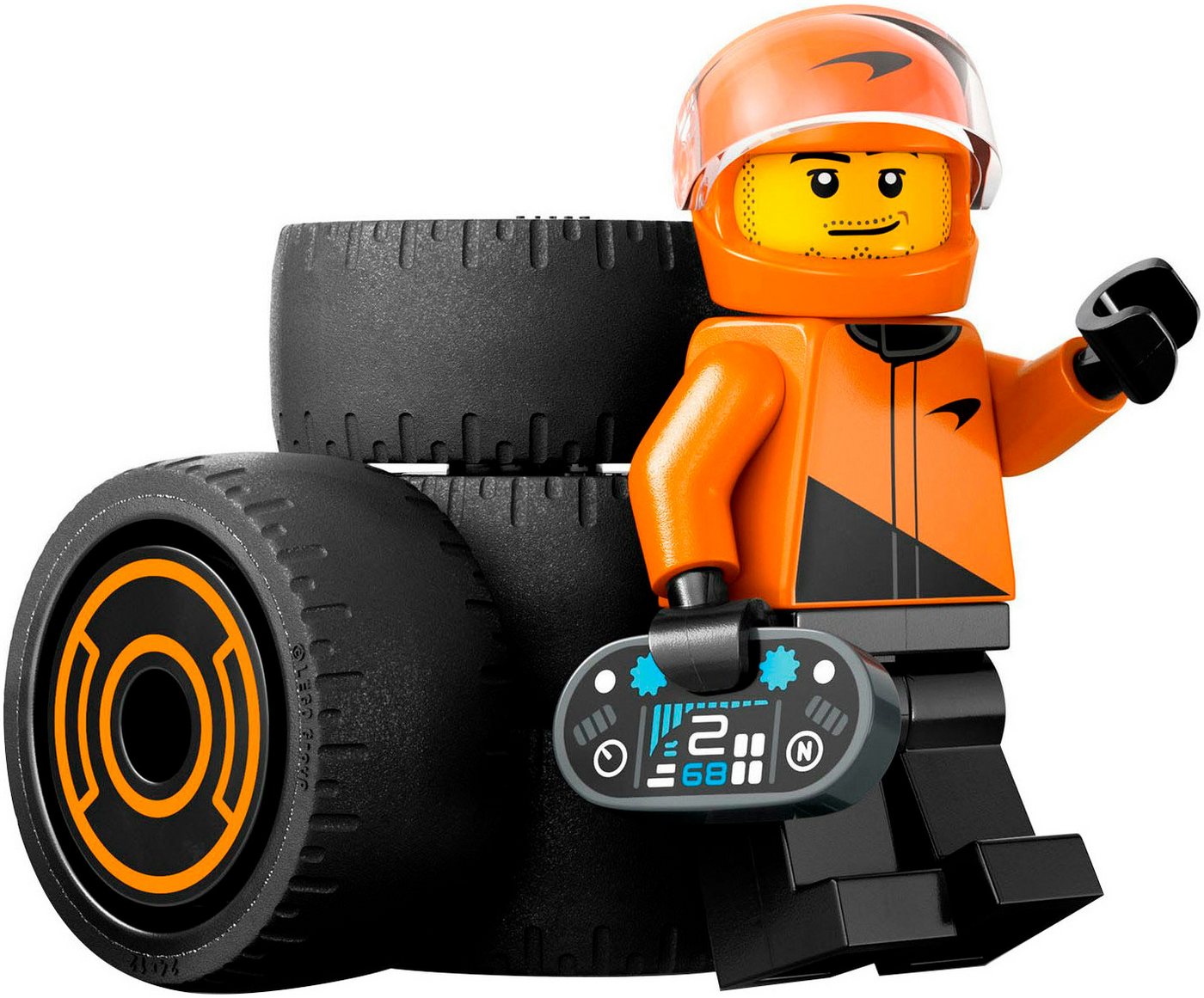 LEGO® F1® Rennfahrer mit McLaren Rennauto (60442), LEGO City Konstruktionsspielsteine, (86 St), Made in Europe Bild 2
