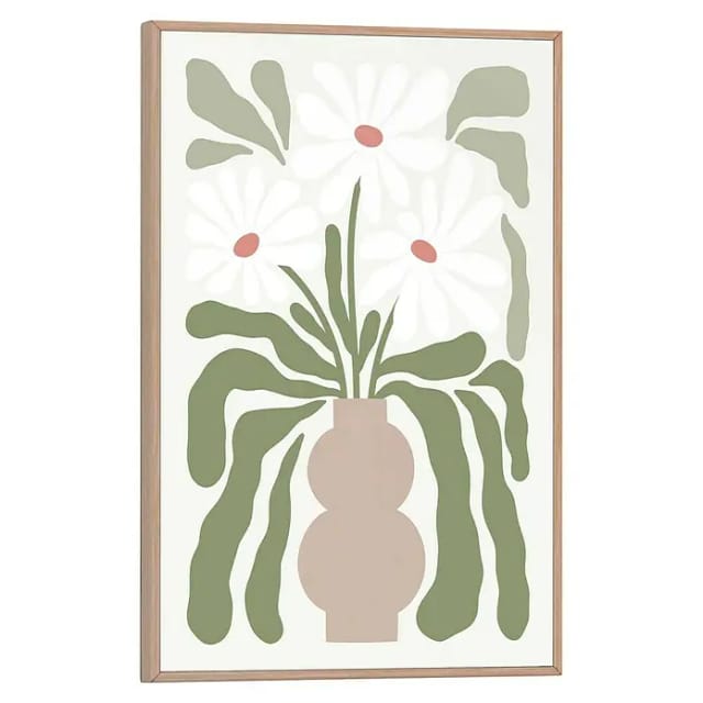 Reinders! Poster Abstract Flowers, Wohnzimmer - Blumen - Vase - Grün - MDF - Blumen und Pflanzen