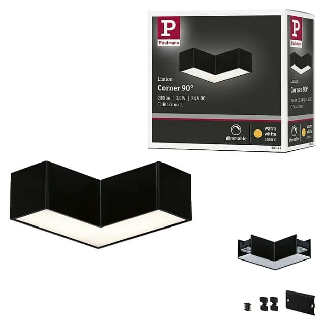 Paulmann Schienensystem-Leuchten Linion Lichtkanal 90 ° 2000lm/m 3000K, LED fest integriert, Warmweiß