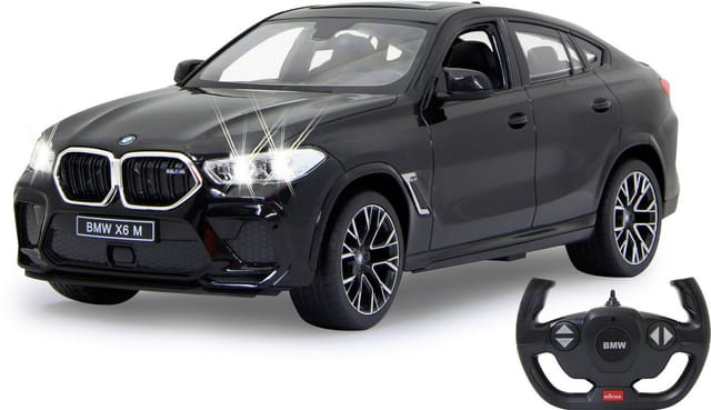 Jamara RC-Auto Deluxe Cars, BMW X6 M 1:14, schwarz - 2,4 GHz, mit LED-Lichtern
