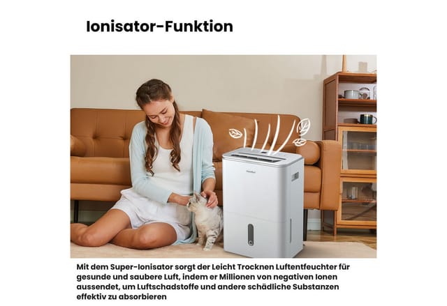 comfee Luftentfeuchter »Easy Dry 20« geeignet für Räume mit bis zu 52 m², Entfeuchtung 20 l/Tag, Tank 3 l, mit Trocknermodus, App -und Sprachsteuerung