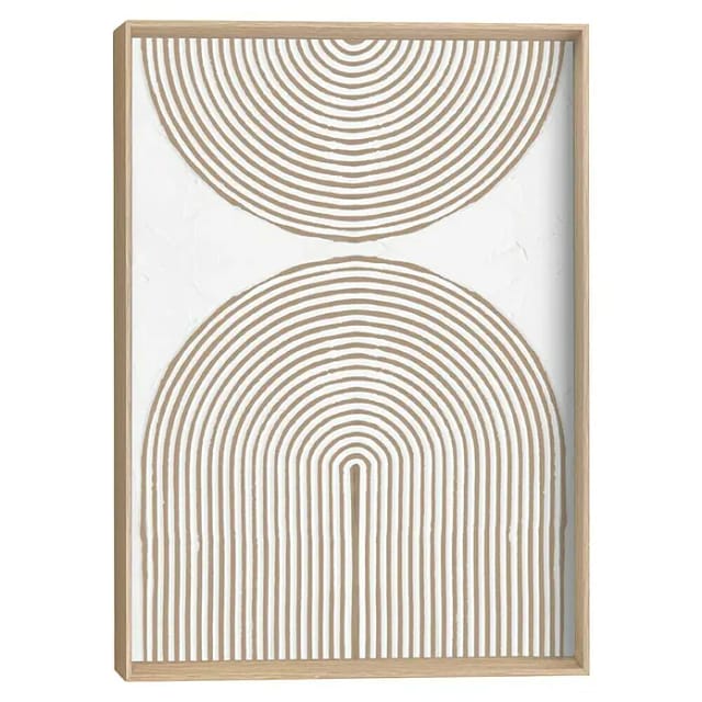 Reinders! Wandbild Reliefbögen, Wohnzimmer - Beige - MDF - Abstrakt - 30x40 cm