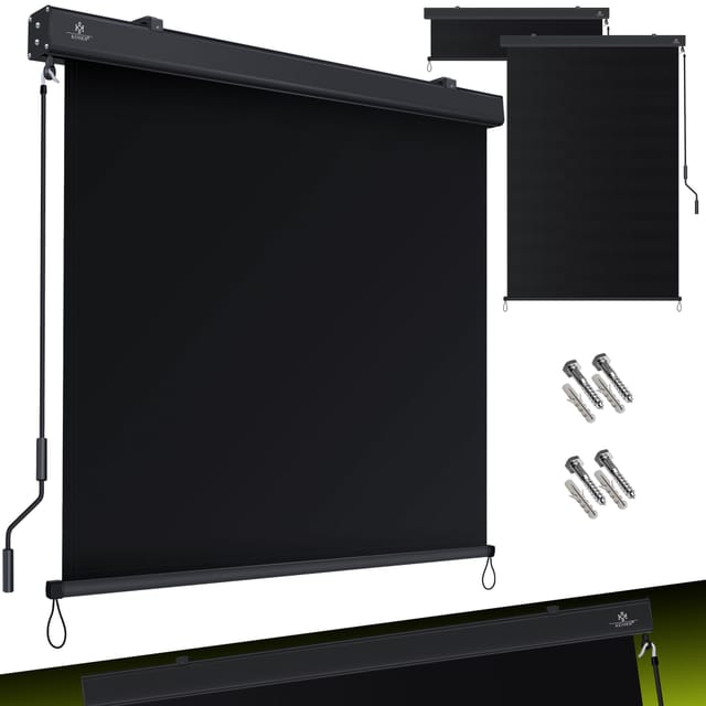 Kesser® Senkrechtmarkise Mit Handkurbel - 180 X 250cm, Anthrazit