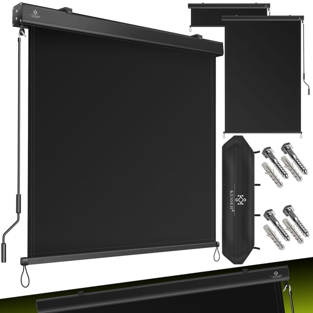 Kesser® Senkrechtmarkise Mit Handkurbel - 160 X 250cm, Anthrazit