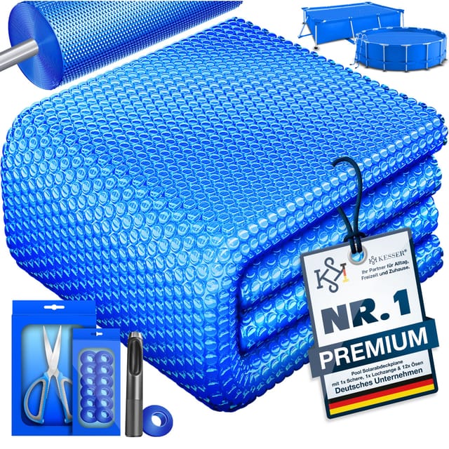 Kesser® Pool-solarabdeckung 120 Μm, Zuschneidbar - Blau, 450 X 220 Cm