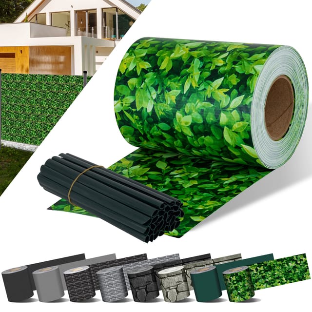 Kesser® Pvc Sichtschutzstreifen Für Doppelstabmatten - 70 M, Buchsbaum