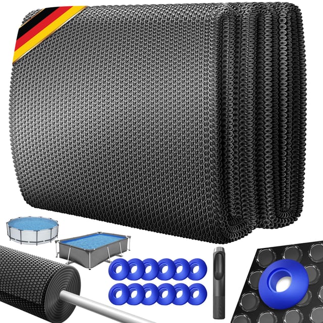 Kesser® Pool-solarabdeckung 120 Μm, Zuschneidbar - Schwarz, Ø 427 Cm