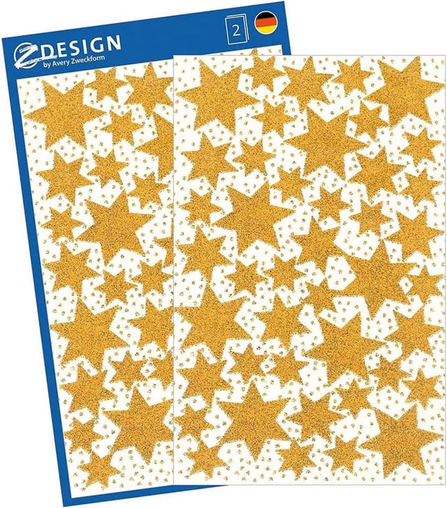 Glitzernde Sticker - Sterne